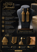 Antique Gold Long Tassel Jhumki Earrings for Women | Traditional Ethnic Earrings