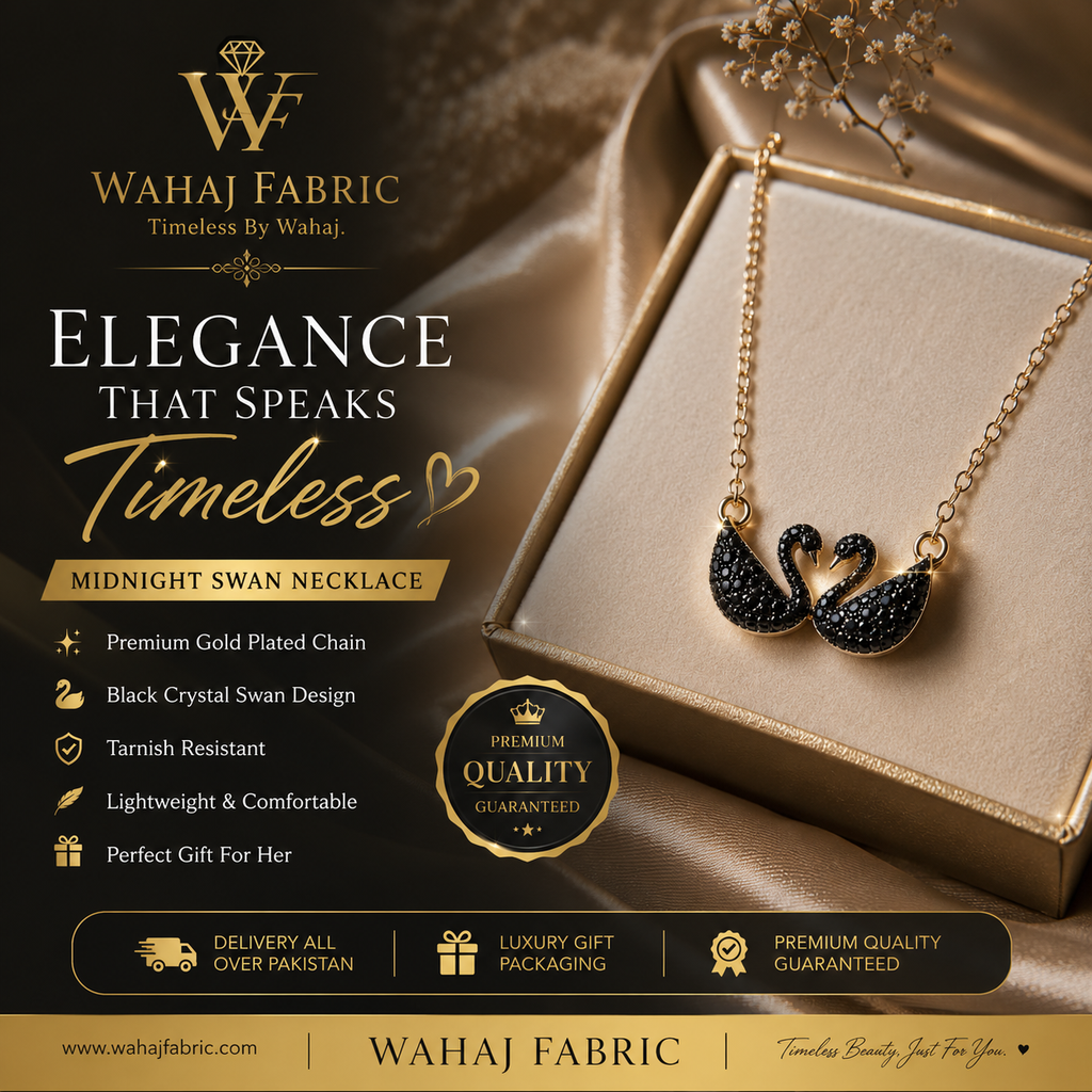 Midnight Swan Crystal Pendant Necklace – Gold Plated Luxury Chain+ Free delivery