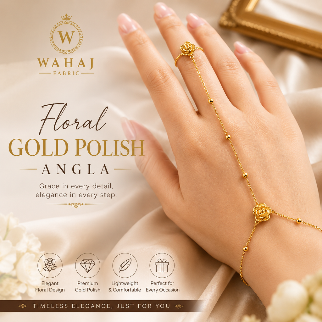 Luxury Gold Polish Floral Hand Accessory