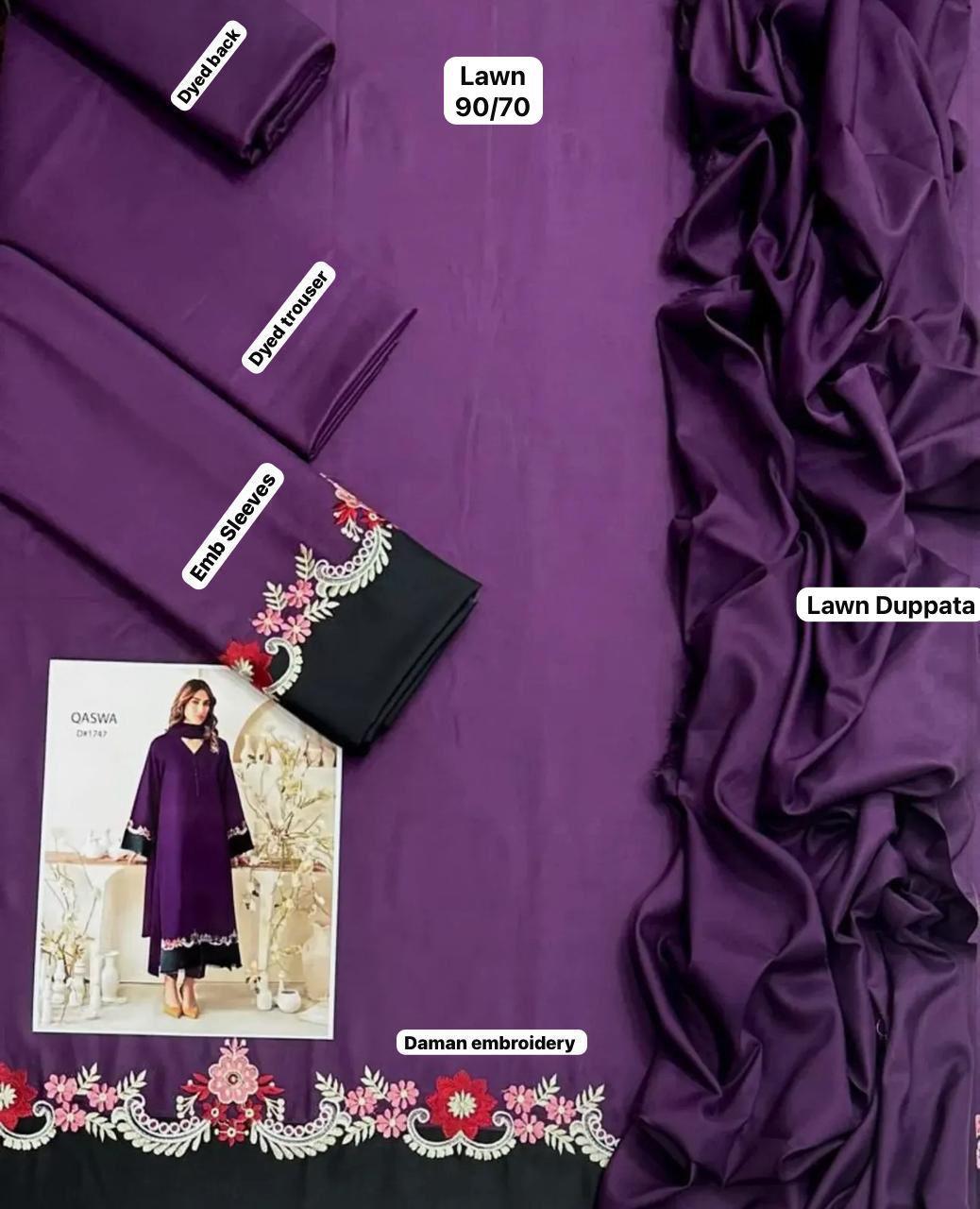 ANEELAS Premium Lawn 3-Piece Unstitched Suit – Summer 2026 Collection