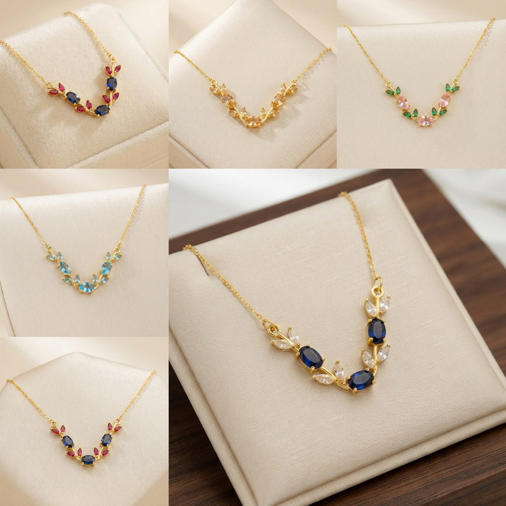 Tulip Crystal Pendant Necklace