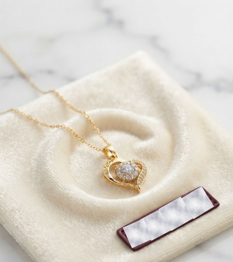 Elegant Love Heart Zircon Pendant Necklace