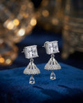 Princess Cut Zircon Jhumki Earrings