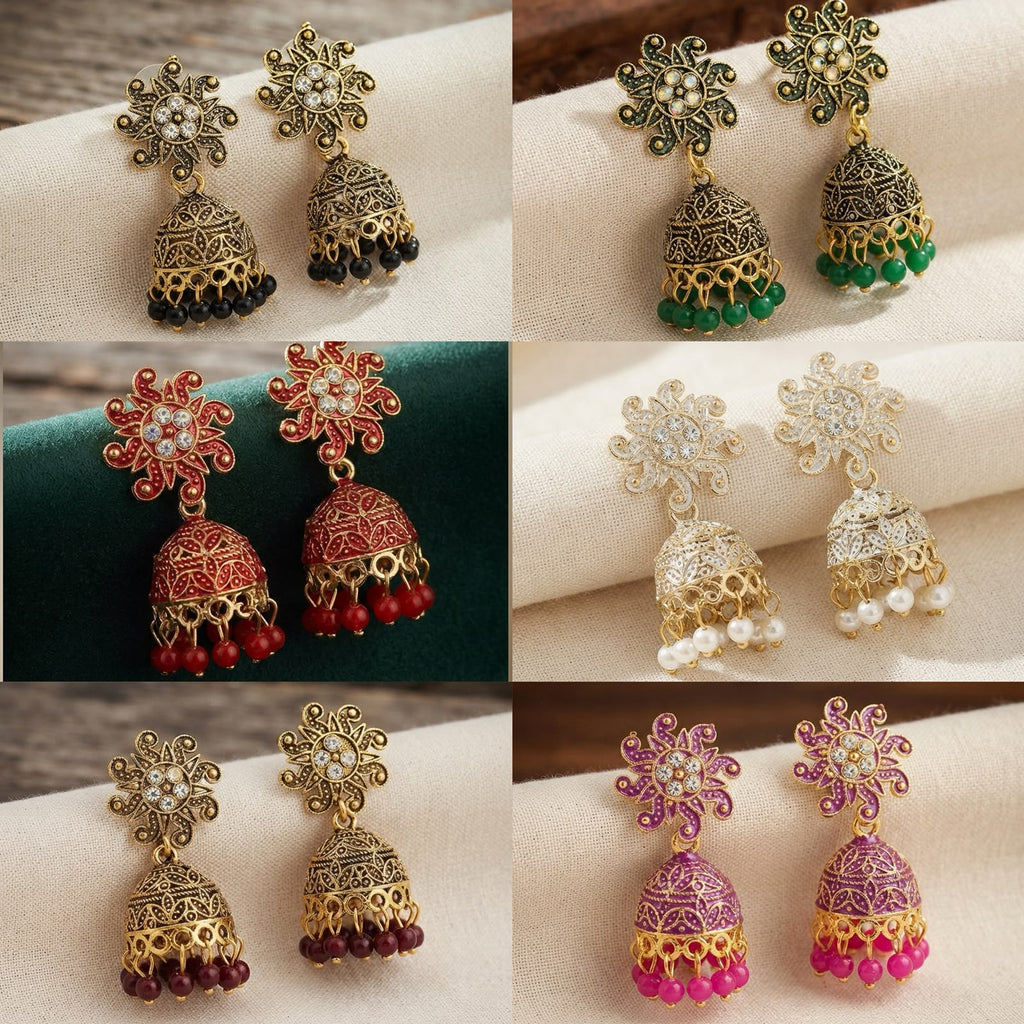 Premium Meenakari Jhumki Earrings
